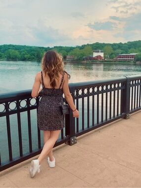 Zara Black and White Polka Dot Mini Dress